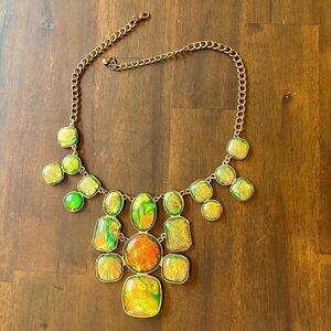 Fiery Bib Necklace